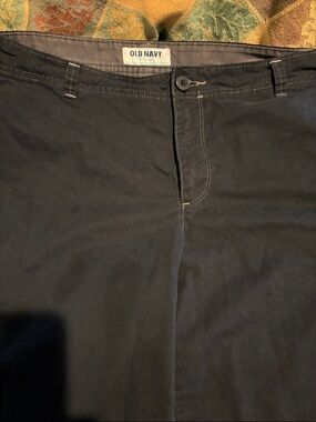 Old Navy Black Straight-Leg Chinos